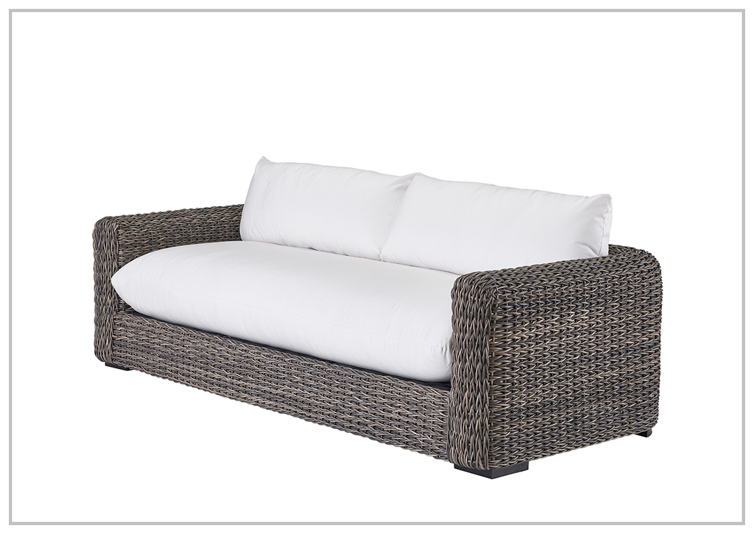 Gio Italia Coastal Living Outdoor Montauk Sofa in Tawny-Finished Wicker - sofabed