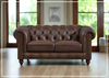 Hydeline Alton Bay Leather Loveseat With Nail-Head Finish-Jennihome