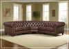 Hydeline Alton Bay Leather Sectional Sofa With Nail-Head Finish-Jennihome