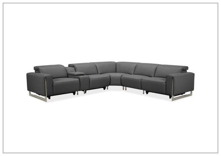 Gio Italia Picasso 6 Piece Motion Reclining Leather Sectional Sofa