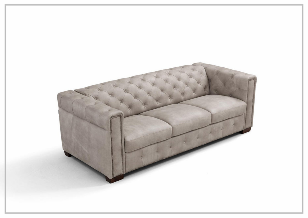 Digio Leather Callas 3-Seater Queen Sleeper Sofa in Gray