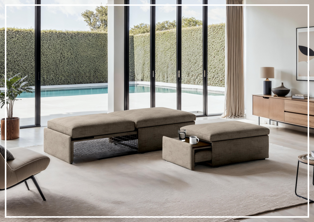 Otto Cot Sleeper Ottoman | Fabric | Drawer Storage | Luonto