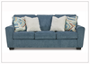 Claire 3 Seater Fabric Queen Sleeper Sofa in Blue Color