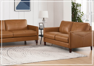 Hydeline Yorkdale Premium Top-Grain Leather Loveseat-Jennihome