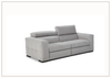 Natalie Gray Leather Sleeper Sofa with Adjustable Headrests-Jennihome