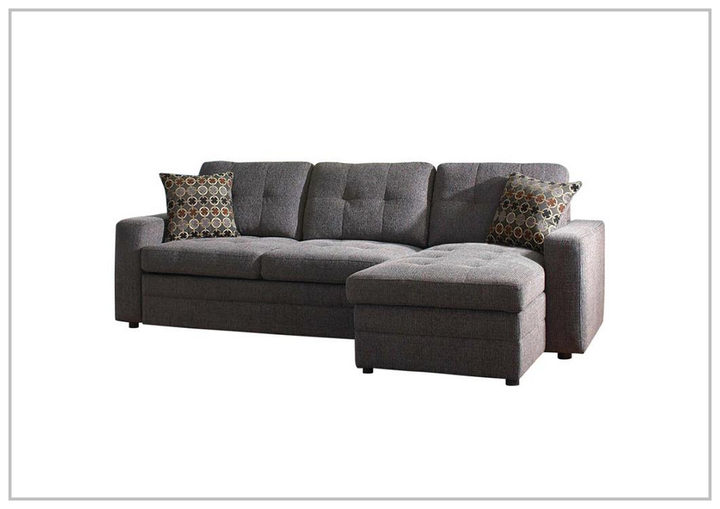 Gio Italia Gus 2-Piece Sleeper Sectional in Gray