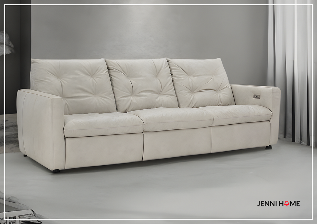 Bernhardt Kaya 3-Seater Leather Power Motion Sofa