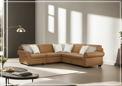 Grandview L-Shaped Leather Sectional Sofa