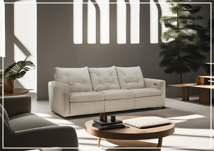 Bernhardt Kaya 3-Seater Leather Power Motion Sofa