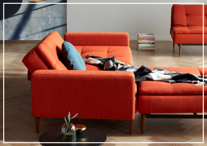 Innovation Living Dublexo Styletto 2-Seater Fabric Sleeper Sofa With Three Color Option-Jennihome