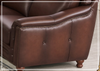 Hydeline Belfast Leather Loveseat With Nail-Head Finish