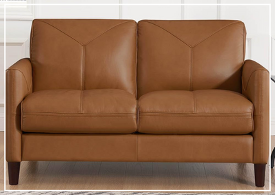 Hydeline Yorkdale Premium Top-Grain Leather Loveseat-Jennihome