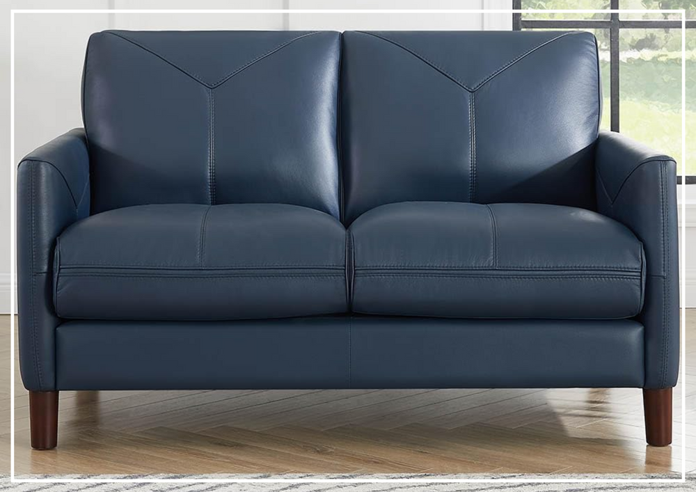 Hydeline Yorkdale Premium Top-Grain Leather Loveseat-Jennihome