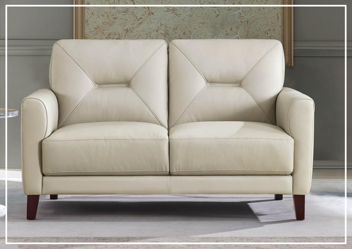 Hydeline Mavis Premium Top-Grain Leather Loveseat-Jennihome