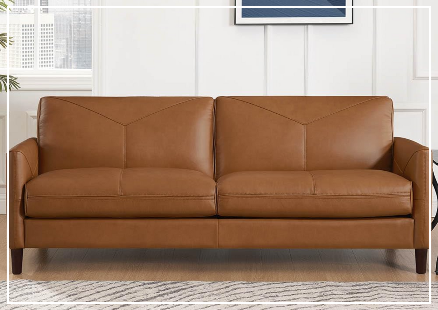 Hydeline Yorkdale Premium Top-Grain Leather Sofa-Jennihome