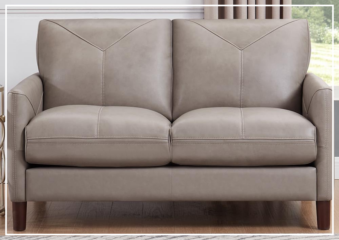 Hydeline Yorkdale Premium Top-Grain Leather Loveseat-Jennihome