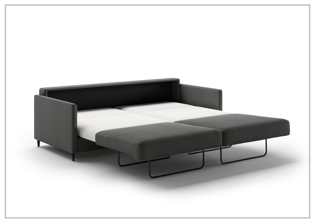 Luonto Elfin King Sleeper Sofa with Chrome or Wood Legs