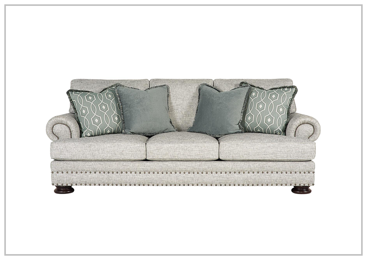 Bernahardt Foster 3-Seater Fabric Sofa in Mocha Leg Finish