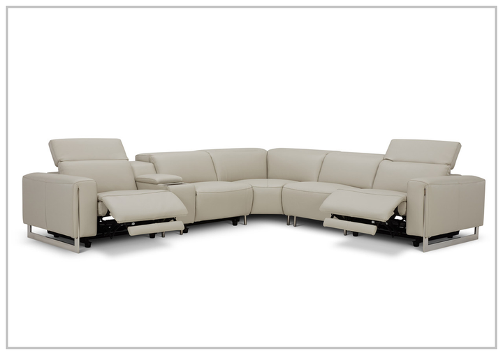 Gio Italia Picasso 6 Piece Motion Reclining Leather Sectional Sofa