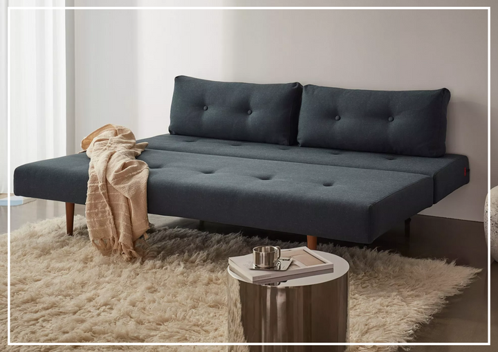 Innovation Living Recast Dark Styletto Fabric Sleeper Sofa-Jennihome