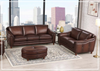 Hydeline Belfast Leather Loveseat With Nail-Head Finish-Jennihome