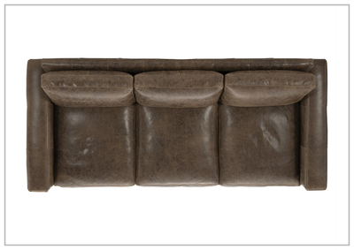 Bernhardt Dawkins Leather Sofa with Walnut Finish- Jennifer furniture