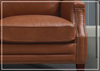 Hydeline Camano Leather Sofa With Nail-Head Finish