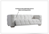 Bernhardt Solari Fabric Power Motion Sofa with USB Ports in White & Cream