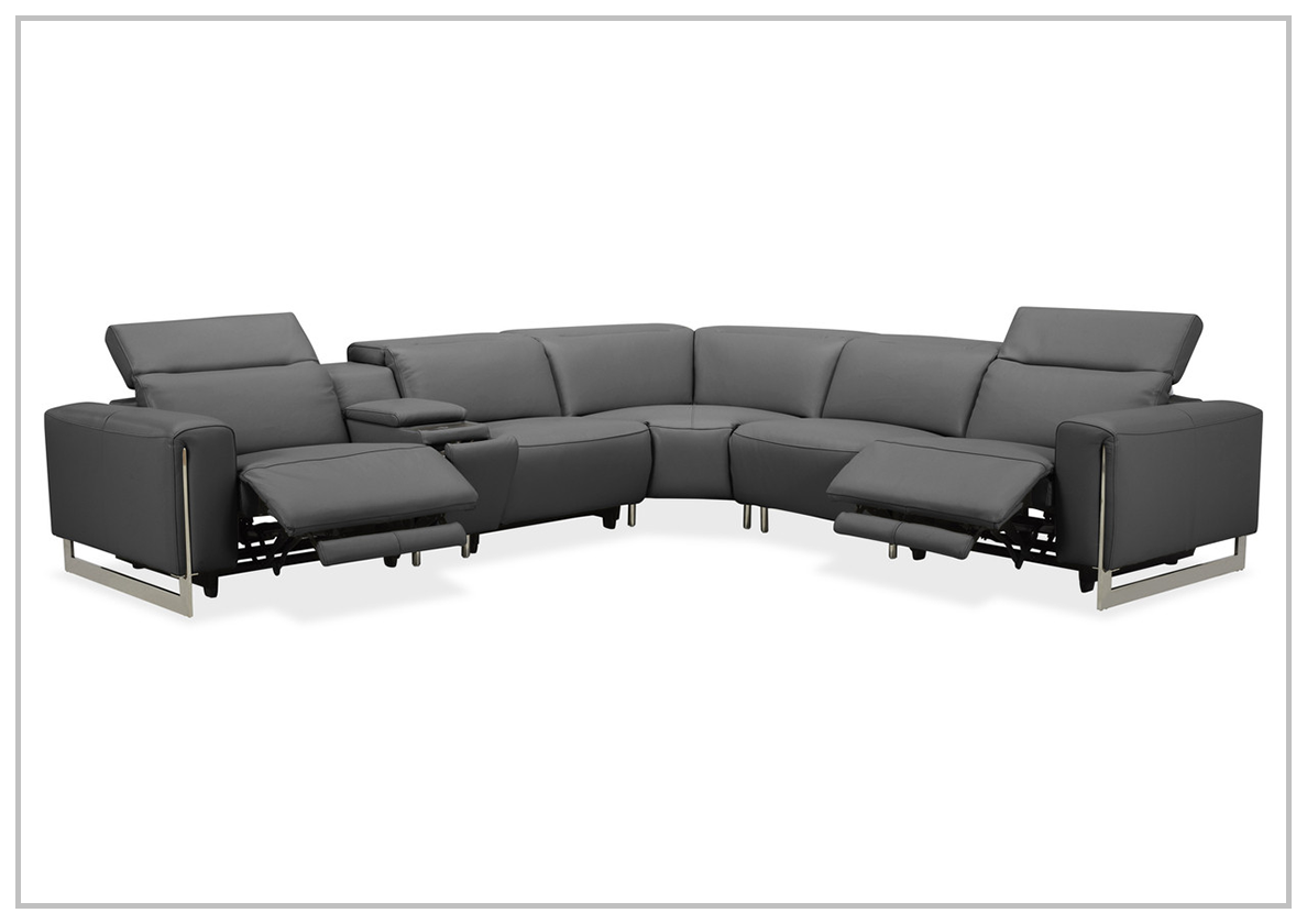 Picasso 6 Piece Motion Reclining Leather Sectional Sofa