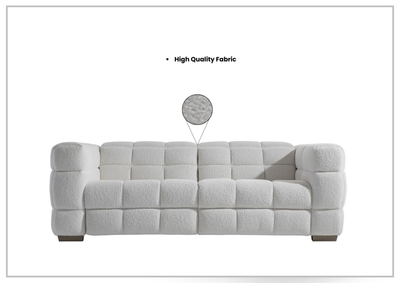 Bernhardt Solari Fabric Power Motion Sofa with USB Ports in White & Cream