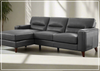 Elm L-Shape 3-Seater Leather Sectional Sofa with Modern Design