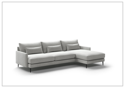 Luonto Liam Fabric Sofa Sectional With Reversible Chaise In Gray-Jennihome