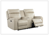 Gio Italia Bruna Power Reclining Leather Loveseat With Console-Jennihome