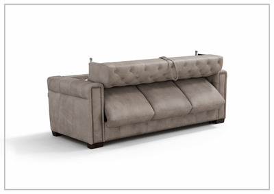 Digio Leather Callas 3-Seater Queen Sleeper Sofa in Gray