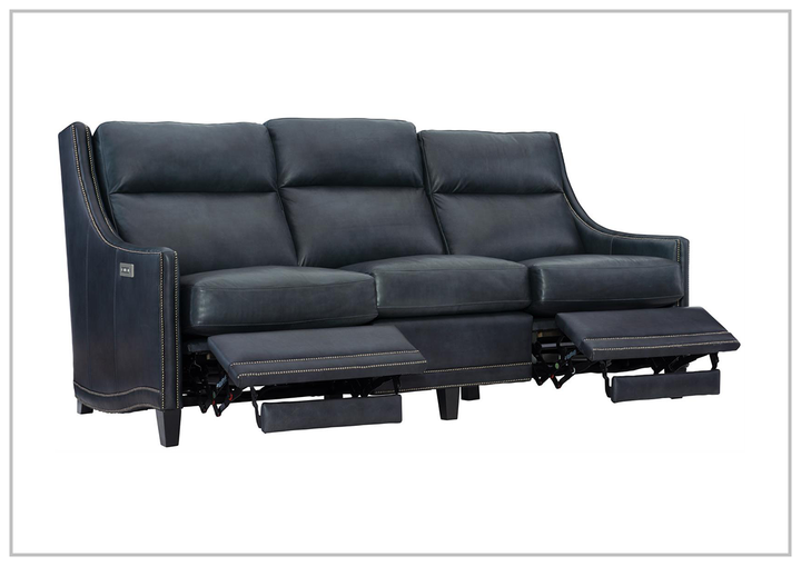 Bernhardt Richmond 3-Seater Leather Power Motion Sofa in Black