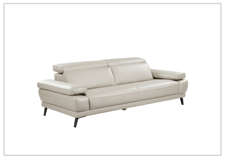 Mercer Leather Sofa with Adjustable Headrests