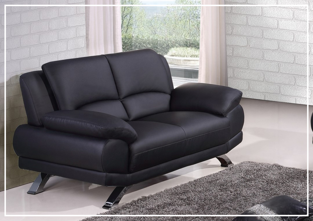 Gio Italia BL Leather Loveseat