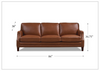 Hydeline Camano Leather Sofa With Nail-Head Finish