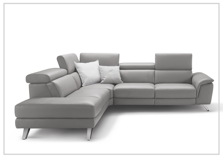 Gio Italia Denver L-Shaped Sectional with Electric Recliner Leather Sofa - Jennihome