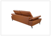 Gio Italia Mercer Leather Loveseat With Adjustable Headrest