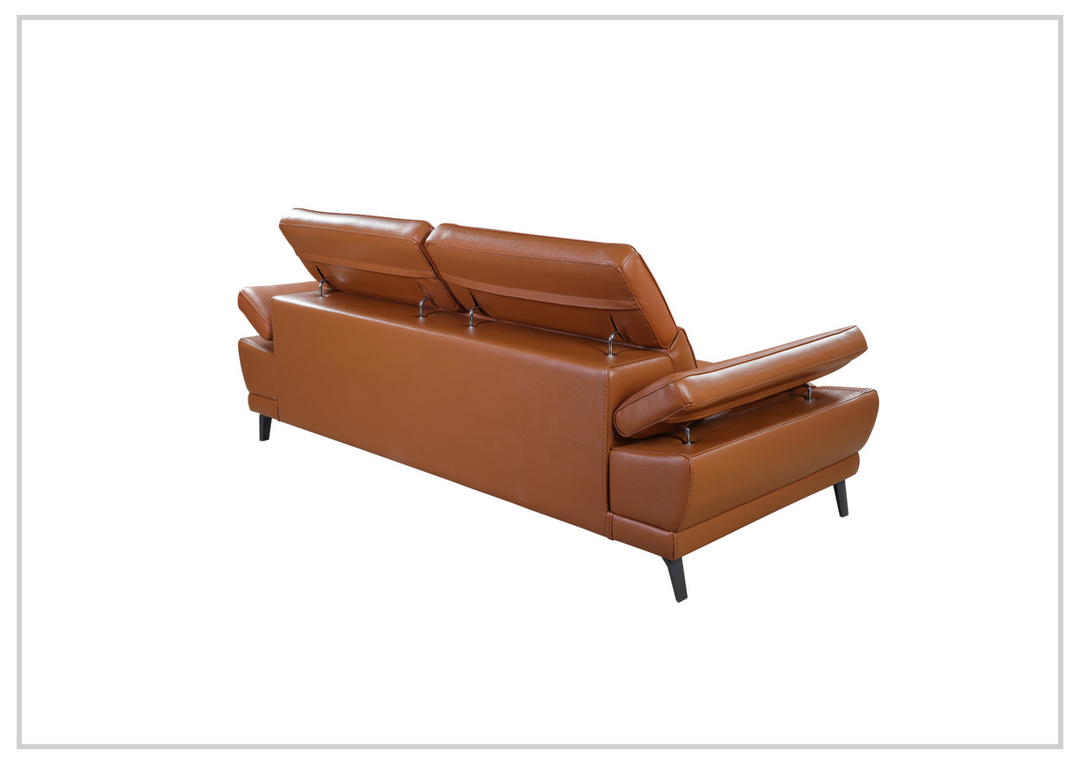 Mercer Leather Sofa with Adjustable Headrests