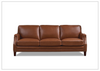 Hydeline Camano Leather Sofa With Nail-Head Finish