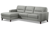 Elm L-Shape 3-Seater Leather Sectional Sofa with Modern Design