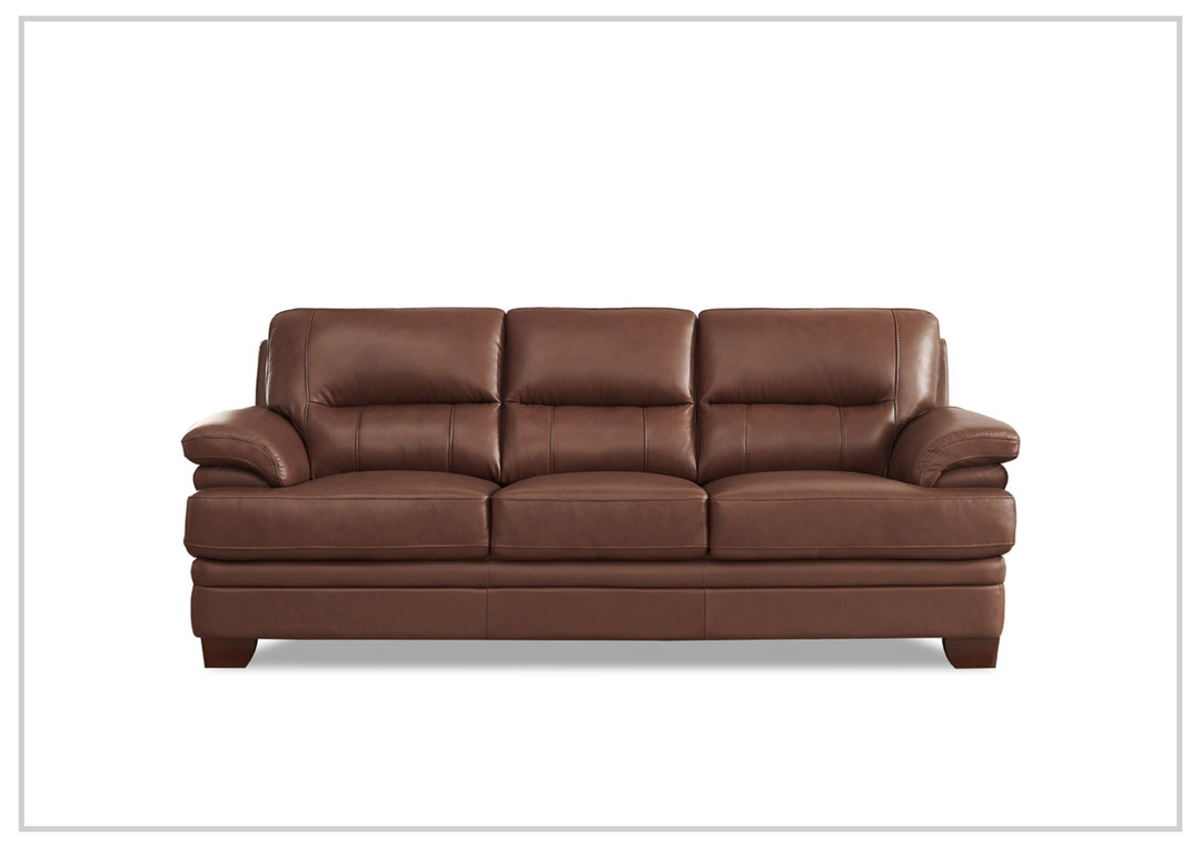 Hydeline Luxor Leather Sofa With Wooden Legs-Jennihome