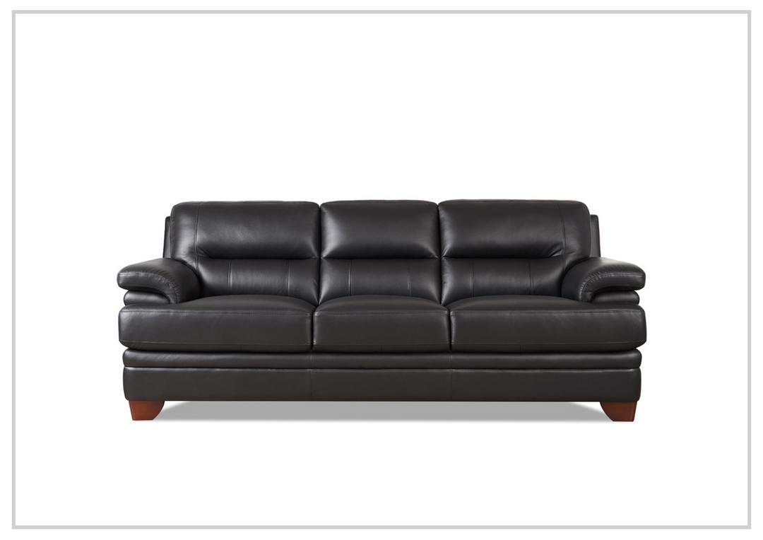 Hydeline Luxor Leather Sofa With Wooden Legs-Jennihome