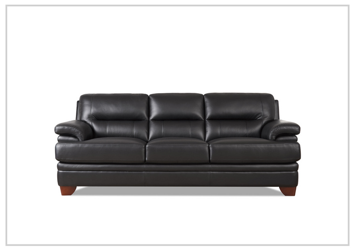 Hydeline Luxor Leather Sofa With Wooden Legs-Jennihome