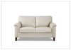 Hydeline Westcott Leather Loveseat Sofa with Tapered Wood Legs-Jennihome