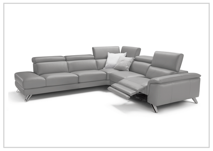 Gio Italia Denver L-Shaped Sectional with Electric Recliner Leather Sofa - Jennihome