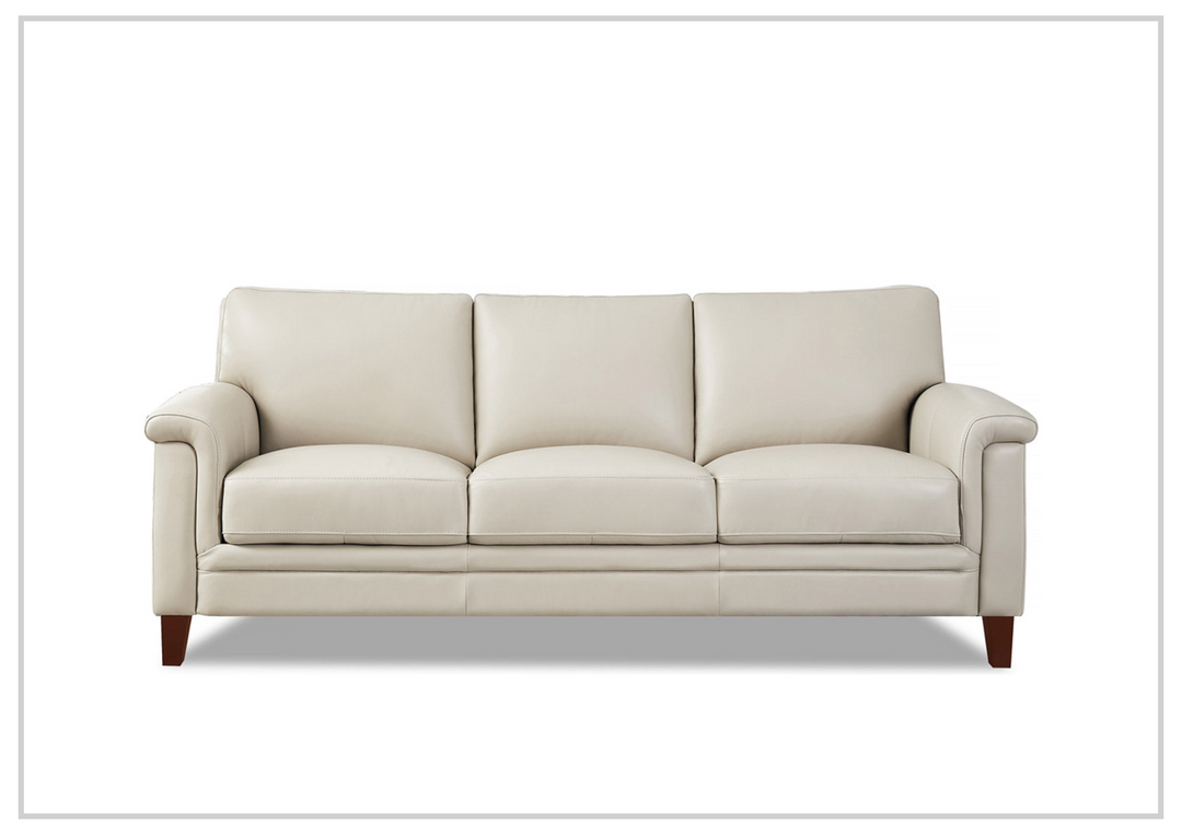 Hydeline Westcott Leather Sofa with Tapered Wood Legs-Jennihome