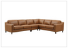 Hydeline Bella Leather Sectional Sofa with Double-Sloped Track Arms-Jennihome